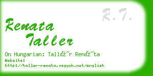 renata taller business card